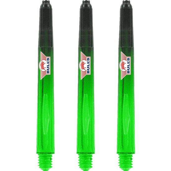 BULLS AIRSTRIPER DART SHAFTS MEDIUM - POLYCARBONATE - GREEN