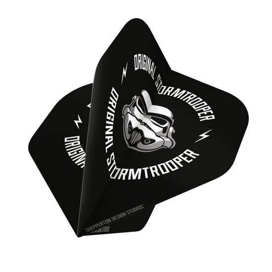ORIGINAL STORMTROOPER DART FLIGHTS - OFFICIAL LICENSED - NO2 - STD - LOGO ON BLACK