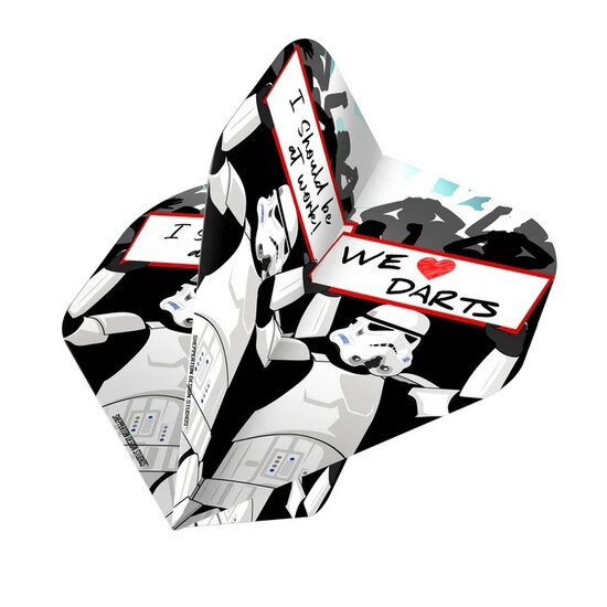 ORIGINAL STORMTROOPER DART FLIGHTS - OFFICIAL LICENSED - NO2 - STD - WE LOVE DARTS