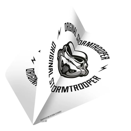 ORIGINAL STORMTROOPER DART FLIGHTS - OFFICIAL LICENSED - NO2 - STD - LOGO ON WHITE