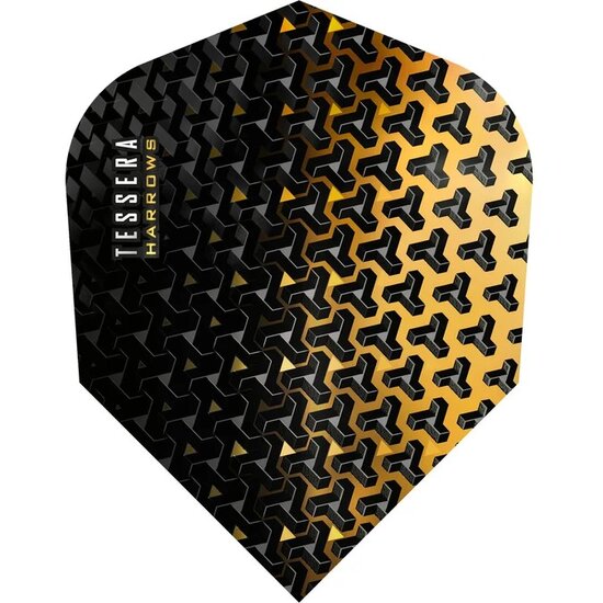 HARROWS TESSERA DART FLIGHTS - NO6 - STD - GOLD