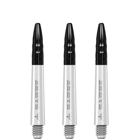 Mission Sabre Shafts - Polycarbonaat Dart Shafts - Inbetween - White - Black Top