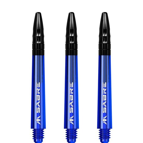 Mission Sabre Shafts - Polycarbonaat Dart Shafts - Inbetween+ - Blue - Black Top