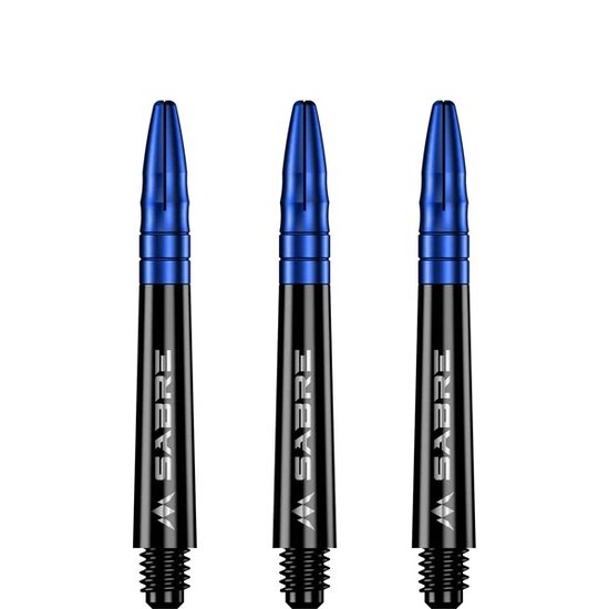 Mission Sabre Shafts - Polycarbonaat Dart Shafts - Inbetween - Black - Blue Top