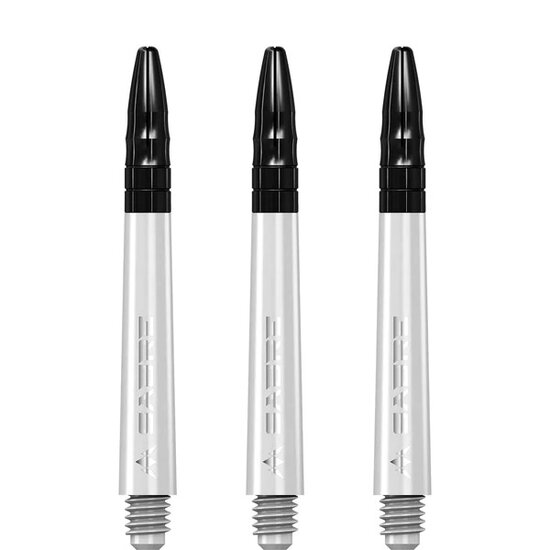 Mission Sabre Shafts - Polycarbonaat Dart Shafts - Inbetween+ - White - Black Top