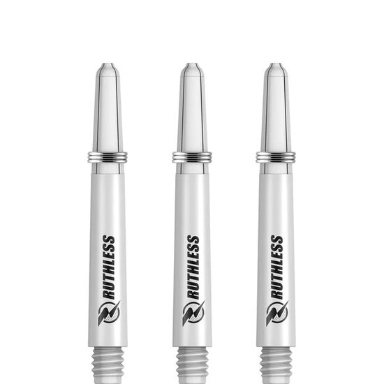 Ruthless RX - Ruthless Deflectagrip Dart Shafts - Inbetween -Nylon-White