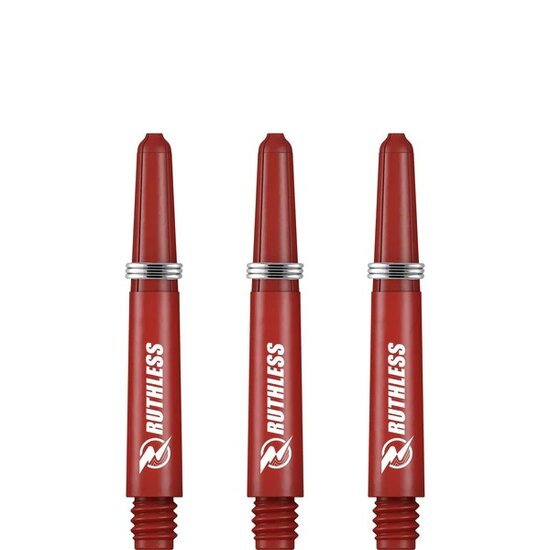 Ruthless RX - Ruthless Deflectagrip Dart Shafts - Short -Nylon-Red