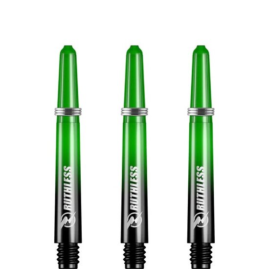 Ruthless Deflectagrip Plus Dart Shafts - Inbetween - Polycarbonaat - Green/Black