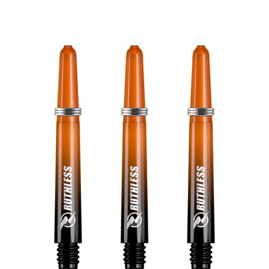 Ruthless Deflectagrip Plus Dart Shafts - Inbetween - Polycarbonaat - Orange/Black