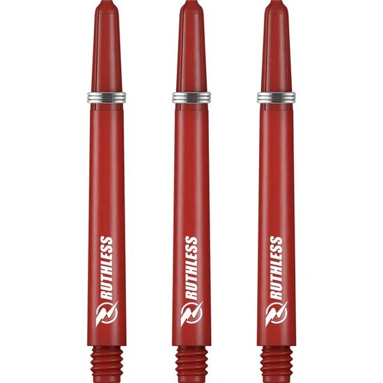 Ruthless RX - Ruthless Deflectagrip Dart Shafts - Medium -Nylon-Red