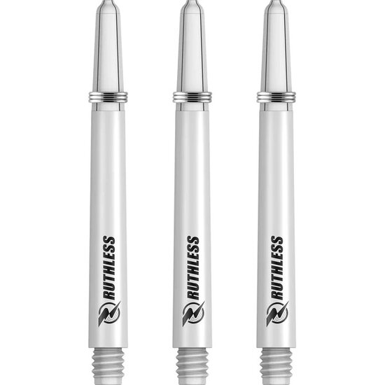 Ruthless RX - Ruthless Deflectagrip Dart Shafts - Medium -Nylon-White