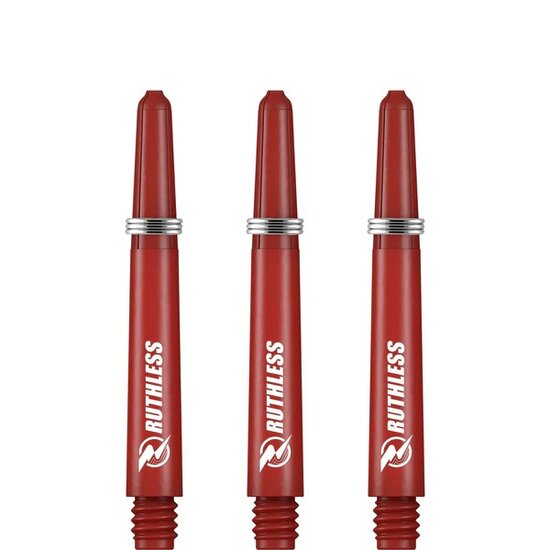 Ruthless RX - Ruthless Deflectagrip Dart Shafts - Inbetween -Nylon-Red