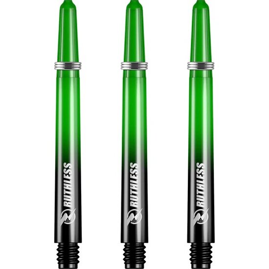 Ruthless Deflectagrip Plus Dart Shafts - Medium - Polycarbonaat - Green/Black