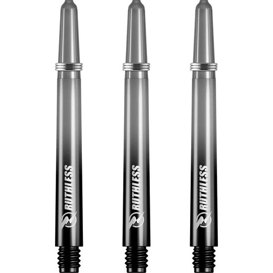 Ruthless Deflectagrip Plus Dart Shafts - Medium - Polycarbonaat - Grey/Black
