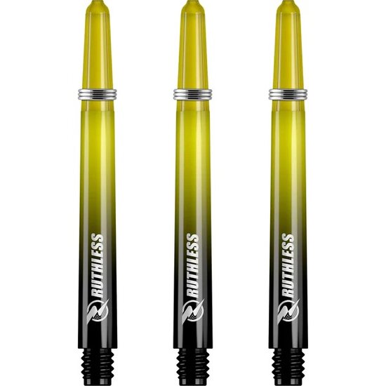 Ruthless Deflectagrip Plus Dart Shafts - Medium - Polycarbonaat - Yellow/Black