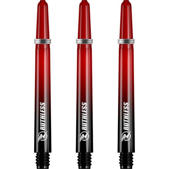 Ruthless Deflectagrip Plus Dart Shafts - Medium - Polycarbonaat - Red/Black