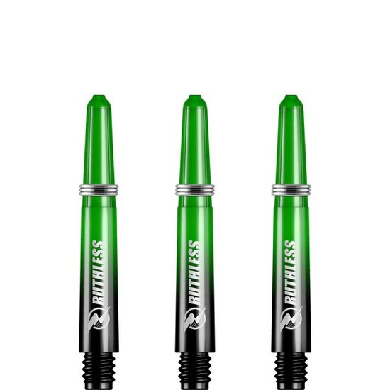 Ruthless Deflectagrip Plus Dart Shafts - Short - Polycarbonaat - Green/Black