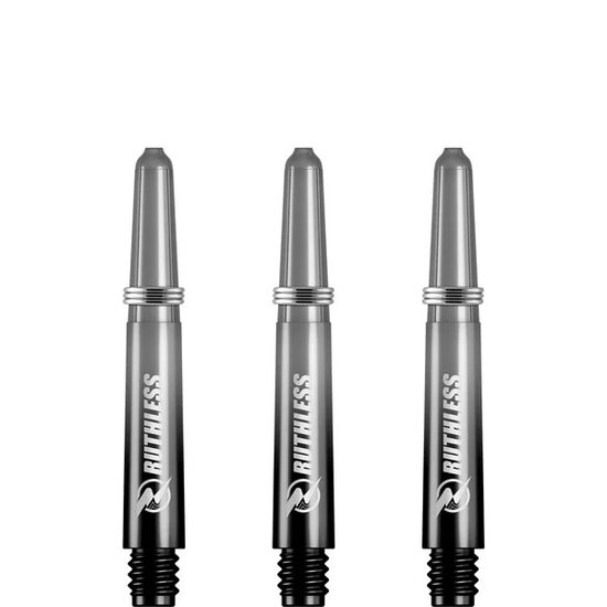 Ruthless Deflectagrip Plus Dart Shafts - Short - Polycarbonaat - Grey/Black