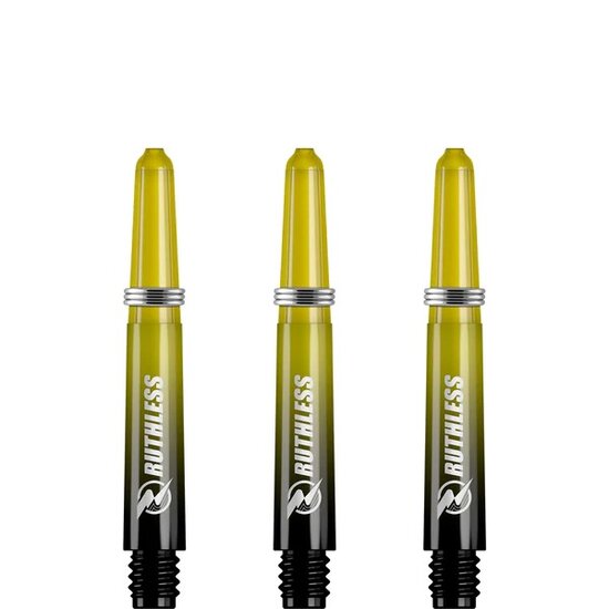 Ruthless Deflectagrip Plus Dart Shafts - Short - Polycarbonaat - Yellow/Black