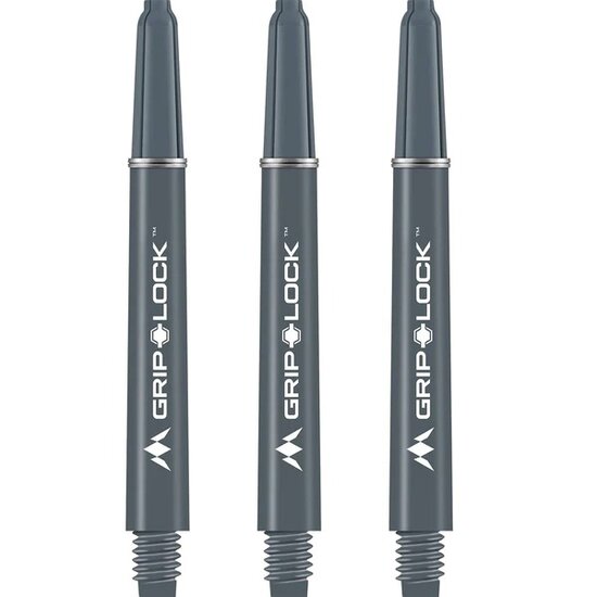 Mission GripLock Shafts - Dart Shafts - Medium - Grey
