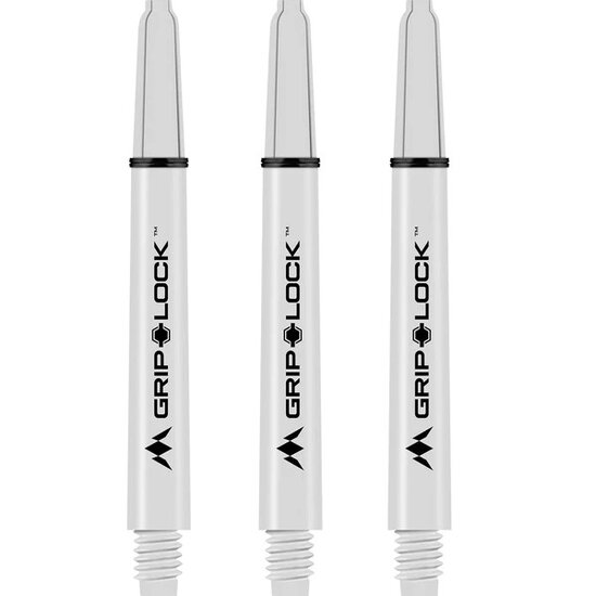 Mission GripLock Shafts - Dart Shafts - Medium - White