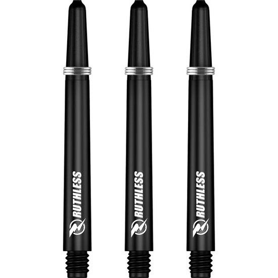 Ruthless RX - Ruthless Deflectagrip Dart Shafts - Medium -Nylon-Black