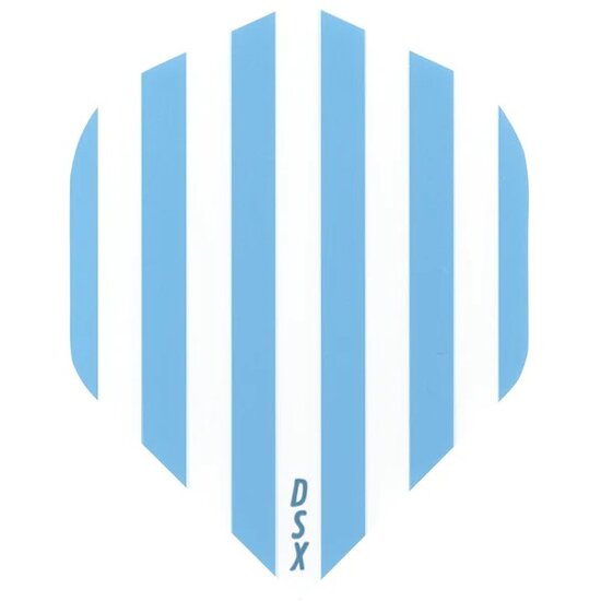 Dart Flights - Designa DSX Football - No2 - Std - White-Light Blue