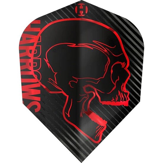 Harrows Rage Dart Flights - 100 micron - Std - No6 - Red