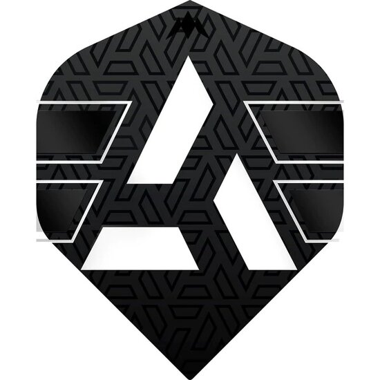 Mission Hazard Dart Flights - No2 - Std - Black/White