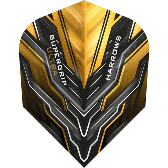 Harrows Supergrip Ultra Dart Flights - 100 micron - No6 - Std - Sunset Gold