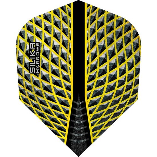 Harrows Silika Dart Flights - Tough Crystaline Coated - Std - No6 - Yellow