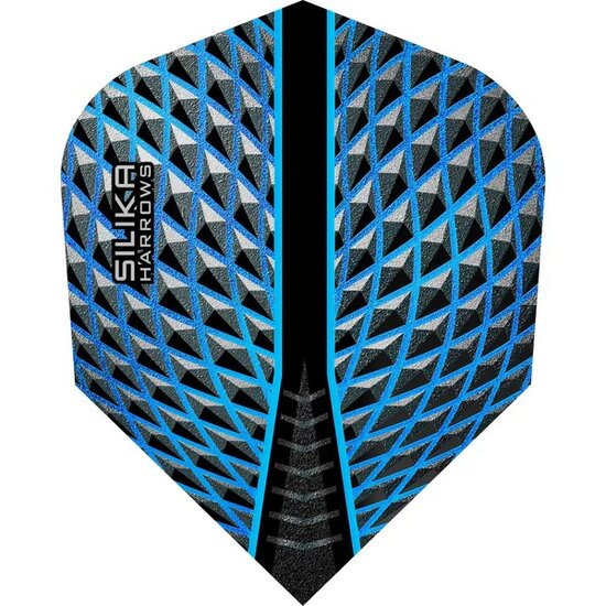 Harrows Silika Dart Flights - Tough Crystaline Coated - Std - No6 - Aqua Blue
