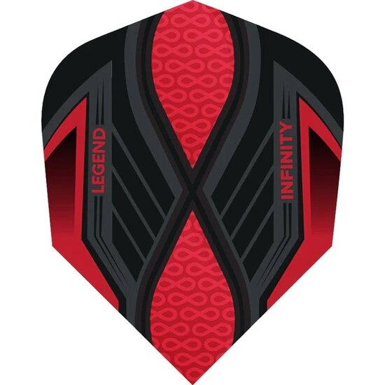  Legend Infinity Dart Flights - 100 Micron - No2 - Std - Red