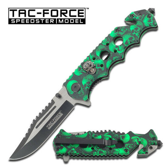 Tac Force | Skull Folder | Green | Zakmes