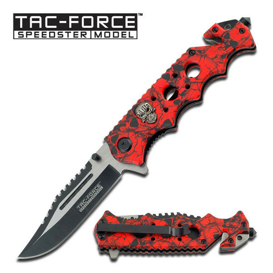 Tac Force | Skull Folder | Red | Zakmes