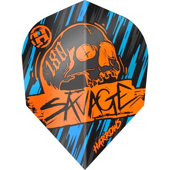 Harrows Savage Orange/Blue NO6 - Dart Flights