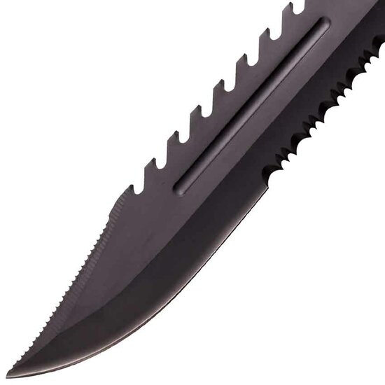 Survivor | Serrated Sawback Knife | Black