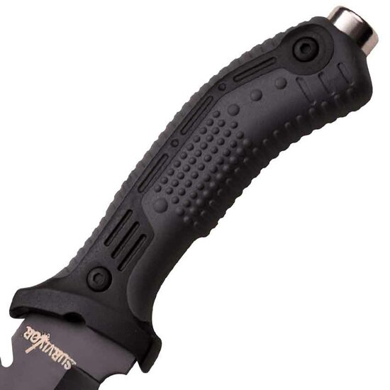 Survivor | Serrated Sawback Knife | Black