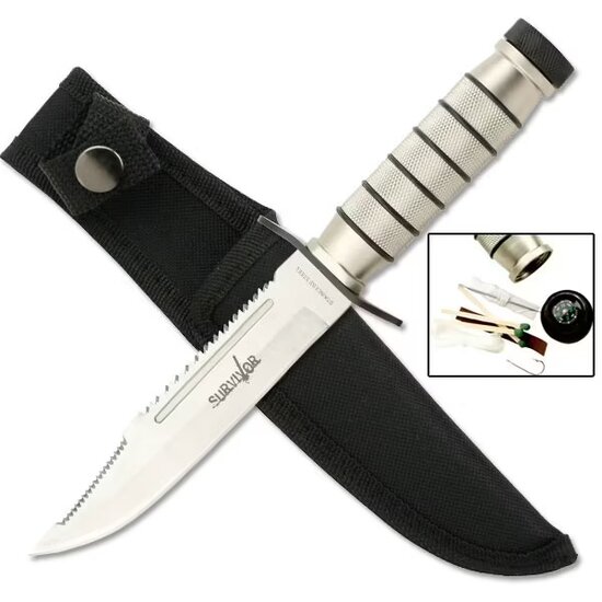 Survivor | Steel Survival Knife | Chrome