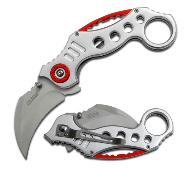 Tac Force | Punk Karambit | Silver-Red | Zakmes