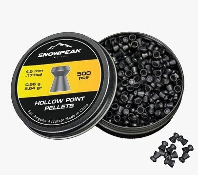 Snowpeak 4.50 mm Hollow Point 0.56 gram - 8.64 grain - 500 stuks