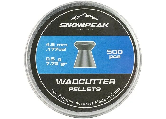 Snowpeak Wadcutter 4.50 mm - 0.50 gram 7.72 grain - 500 stuks
