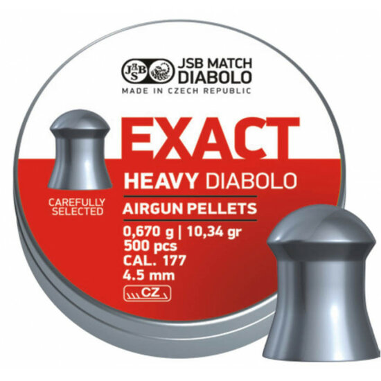 JSB Exact HEAVY Diabolo 4.52 mm 0.670 gram - 10.34 grain