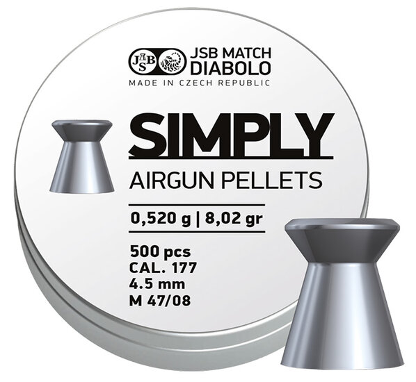 JSB Simply Airgun Pellets 4.5 mm 0.520 gram - 8.02 grain