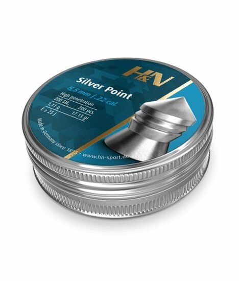 H&amp;N Silver Point 5.50 mm 1.11 gr - 17.13 grain