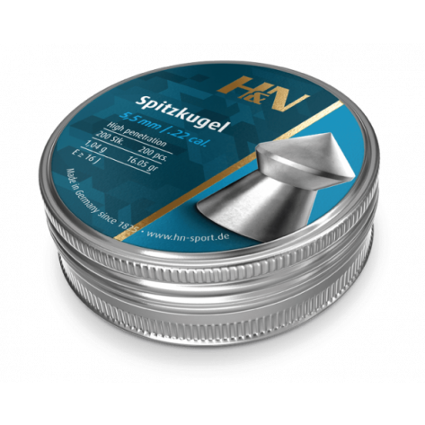 H&amp;N Spitzkugel 5.50 mm 1.04 gr - 16.05 grain