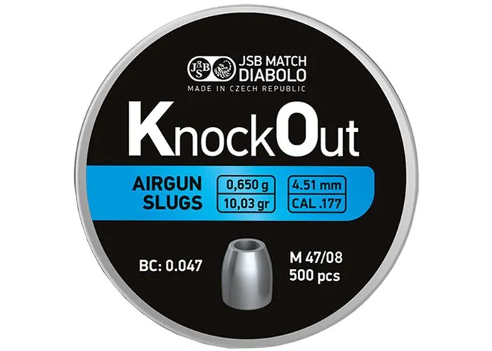 JSB Knock Out Airgun Slugs 4.51 mm 0.650 gram - 10.03 grain