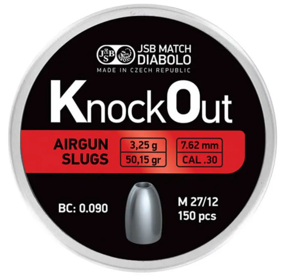 JSB KnockOut 7.62 mm 50.15 grain 150 stuks