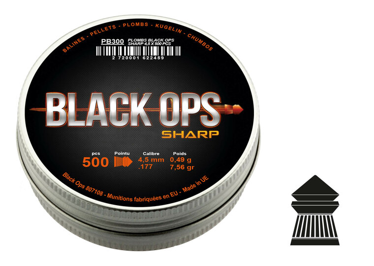 BLACK OPS SHARP HARD POINT 4.50 MM 0.49 gram - 7.56 grain