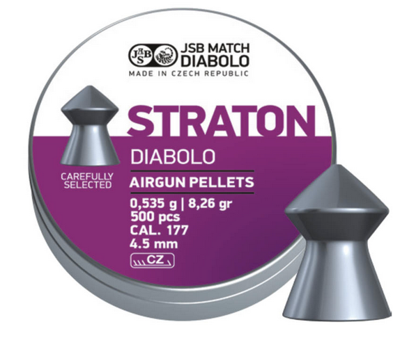 JSB STRATON Diabolo Airgun Pellets 4.50 mm 0.535 gram - 8.26 grain
